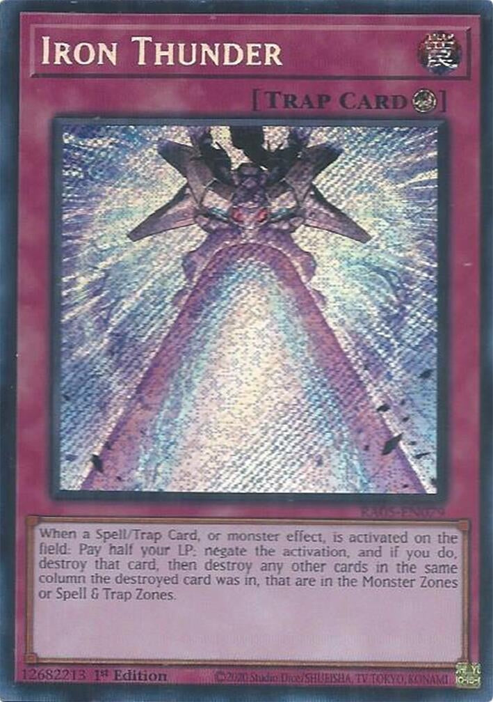 Iron Thunder (RA05-EN079) Secret Rare