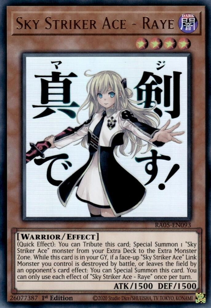 Sky Striker Ace - Raye (RA05-EN093) Ultra Rare