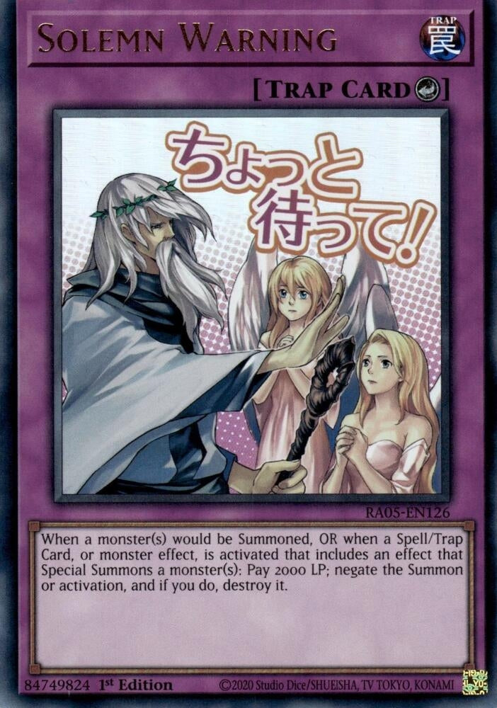 Solemn Warning (RA05-EN126) Ultra Rare