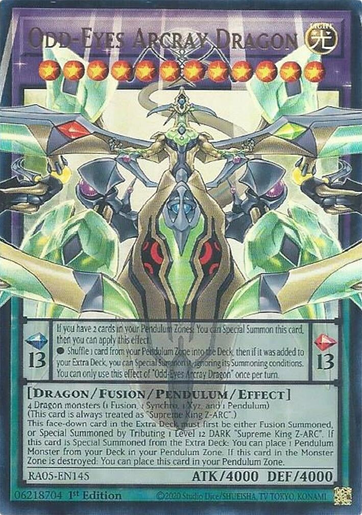 Odd-Eyes Arcray Dragon (Extended Art) (RA05-EN145) Ultra Rare
