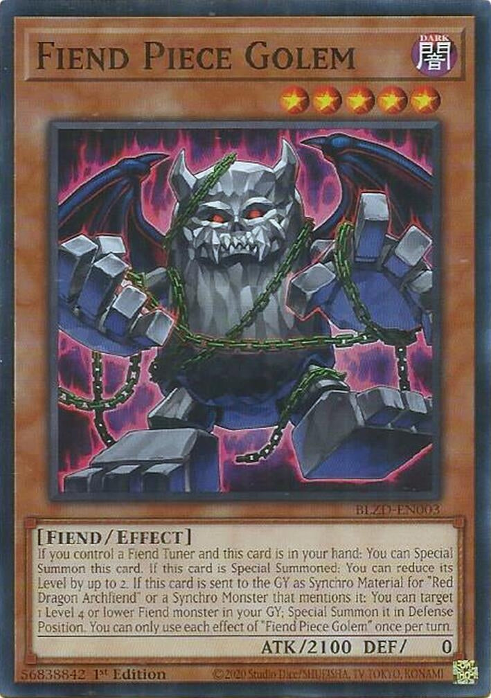 Fiend Piece Golem (BLZD-EN003) Common