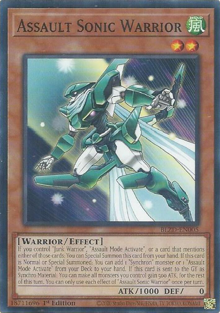 Assault Sonic Warrior (BLZD-EN005) Common