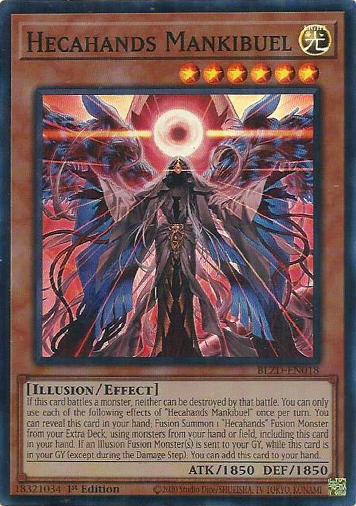Hecahands Mankibuel (BLZD-EN018) Super Rare