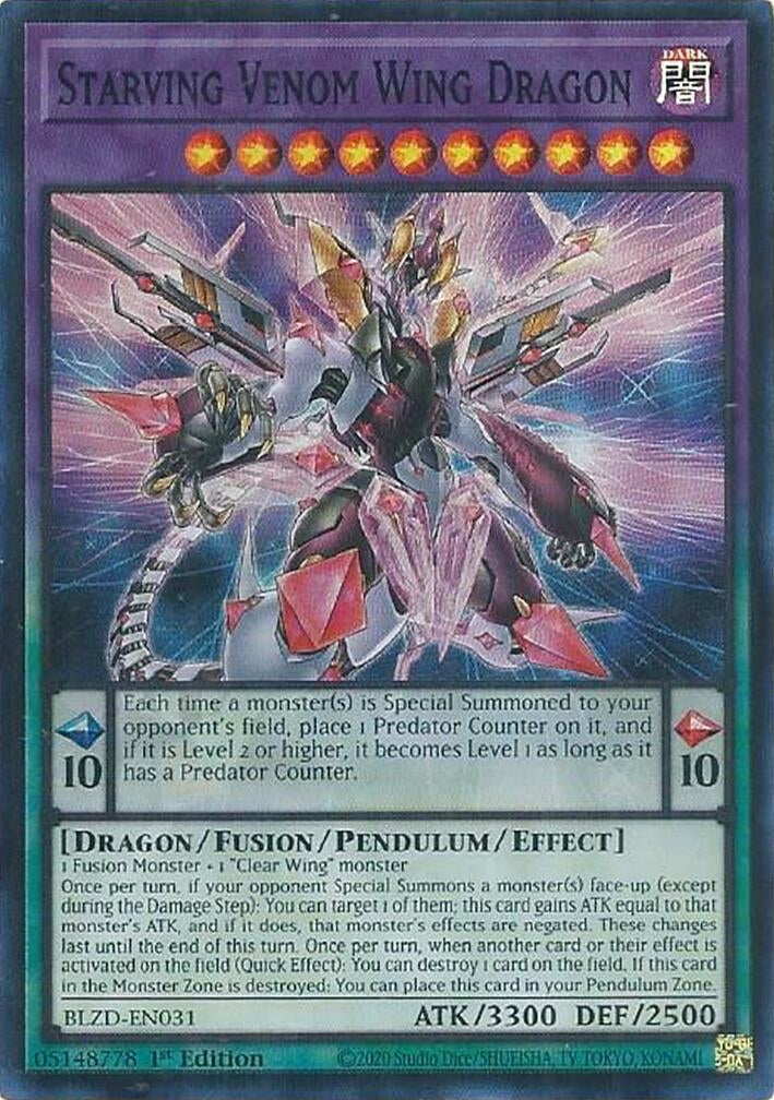 Starving Venom Wing Dragon (BLZD-EN031) Super Rare