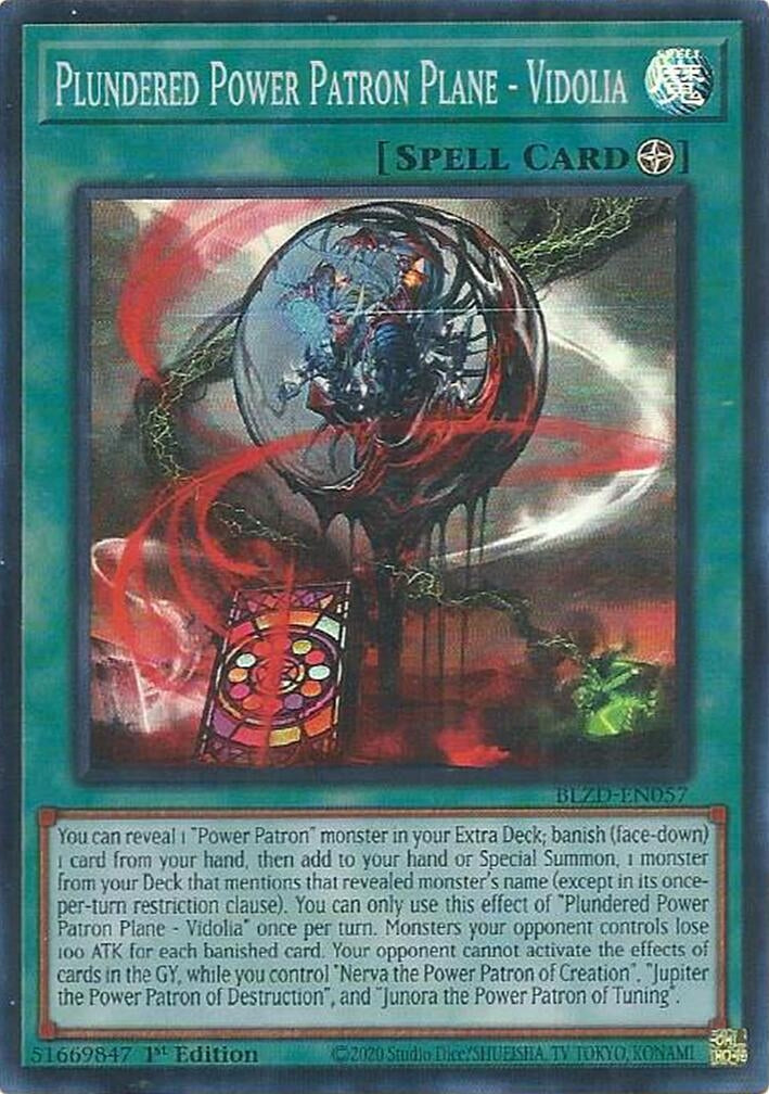 Plundered Power Patron Plane - Vidolia (BLZD-EN057) Super Rare