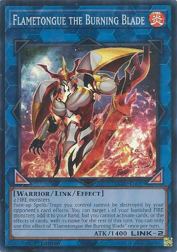 Flametongue the Burning Blade (BLZD-EN099) Super Rare