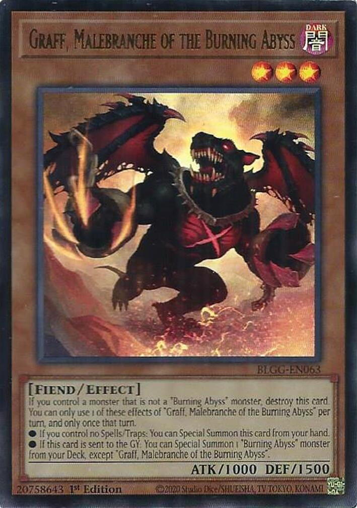 Graff, Malebranche of the Burning Abyss (BLGG-EN063) Ultra Rare [PREORDER - Llegada: 08/07]