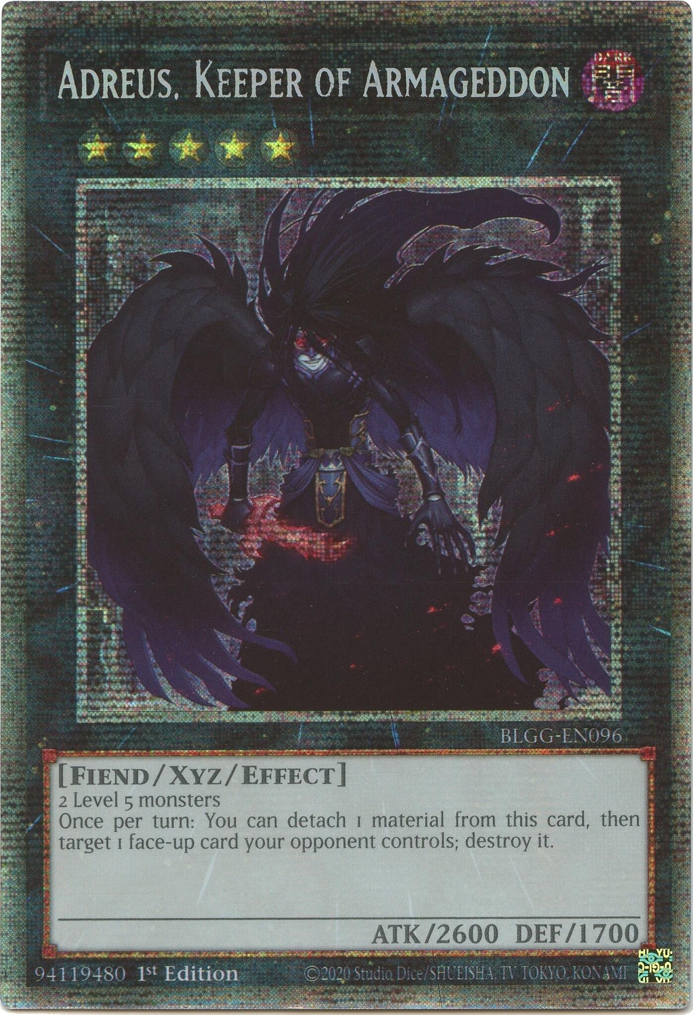 Adreus, Keeper of Armageddon (BLGG-EN096) Starlight Rare [PREORDER - Llegada: 08/07]