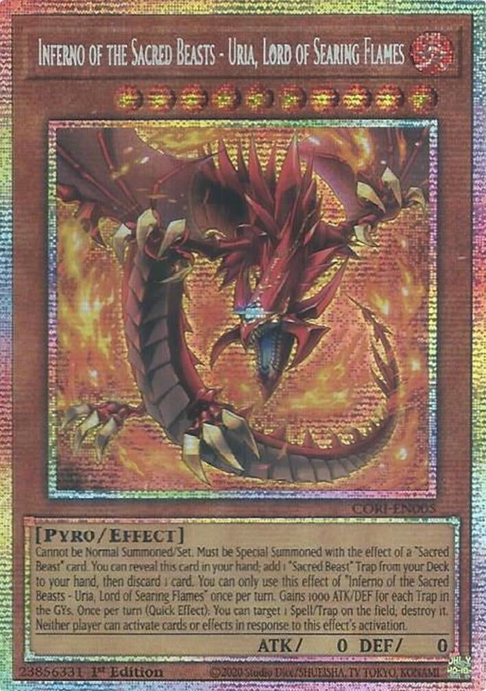 Inferno of the Sacred Beasts - Uria, Lord of Searing Flames (CORI-EN005) Starlight Rare [PREORDER - Llegada: 11/08]