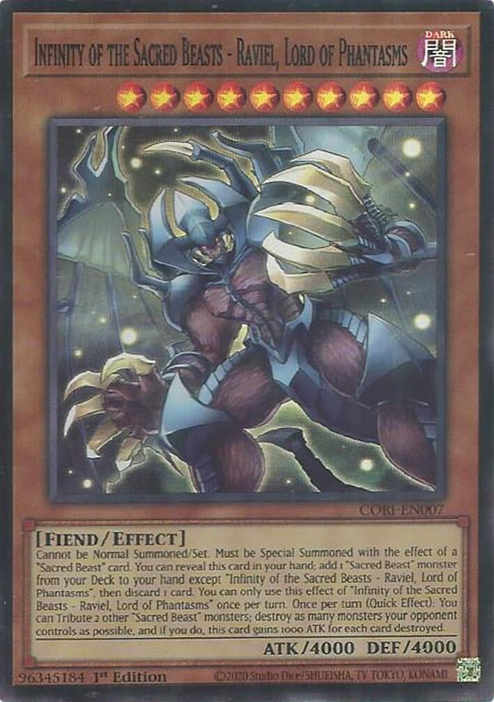 Infinity of the Sacred Beasts - Raviel, Lord of Phantasms (CORI-EN007) Super Rare [PREORDER - Llegada: 11/08]