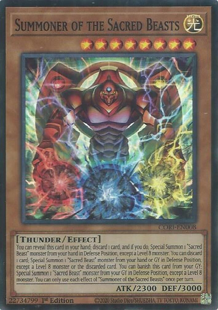 Summoner of the Sacred Beasts (CORI-EN008) Super Rare [PREORDER - Llegada: 11/08]