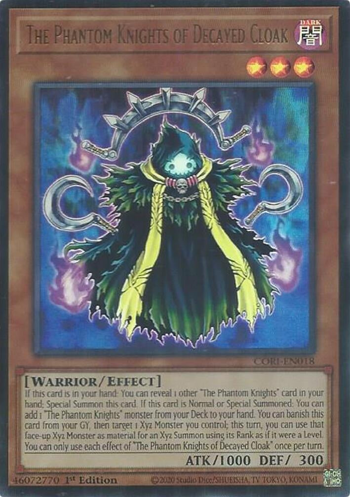 The Phantom Knights of Decayed Cloak (CORI-EN018) Ultra Rare [PREORDER - Llegada: 11/08]
