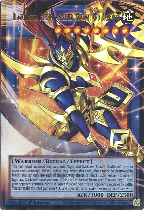 Black Luster Soldier - Soldier of Light and Darkness (Extended Art) (CORI-EN028) Ultra Rare [PREORDER - Llegada: 11/08]