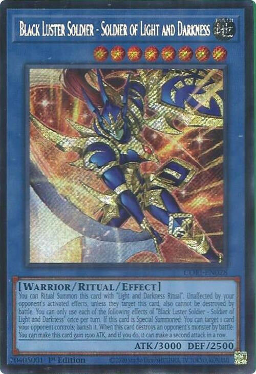 Black Luster Soldier - Soldier of Light and Darkness (CORI-EN028) Secret Rare [PREORDER - Llegada: 11/08]