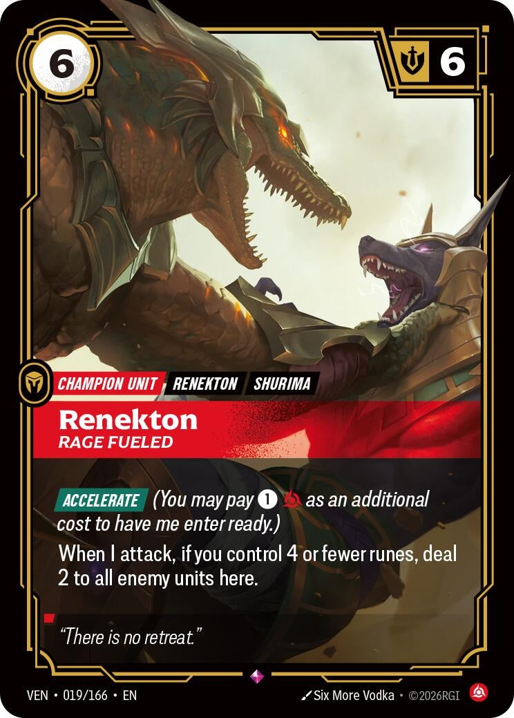 (VEN-019/166) Renekton, Rage Fueled - Rare