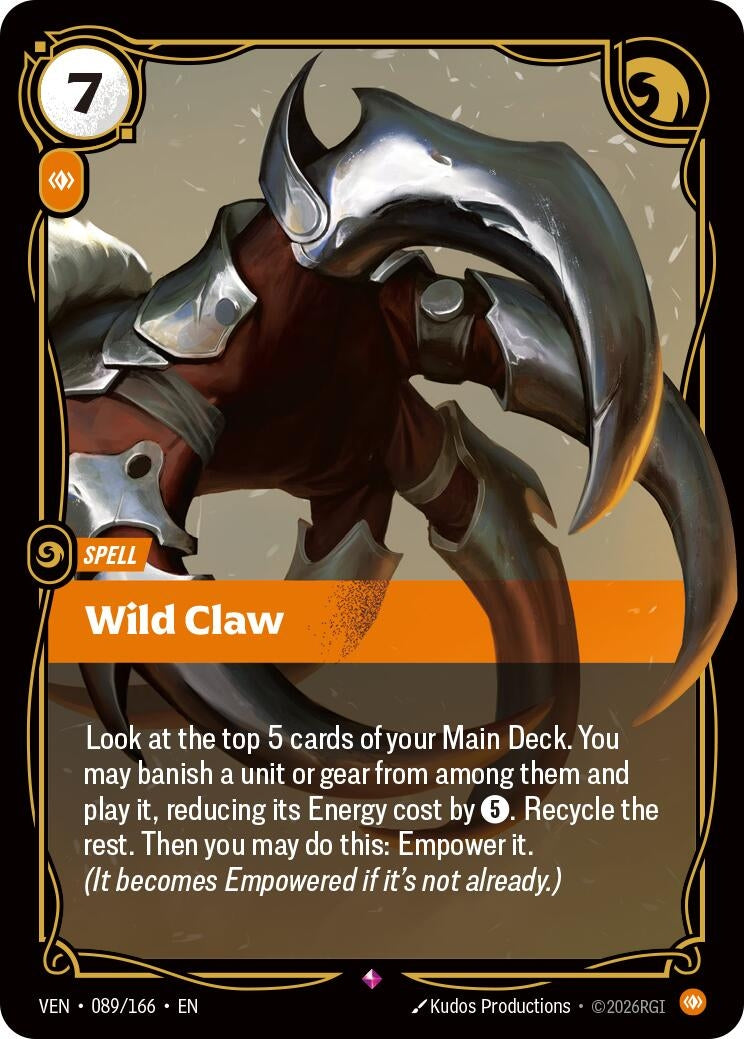 (VEN-089/166) Wild Claw - Rare