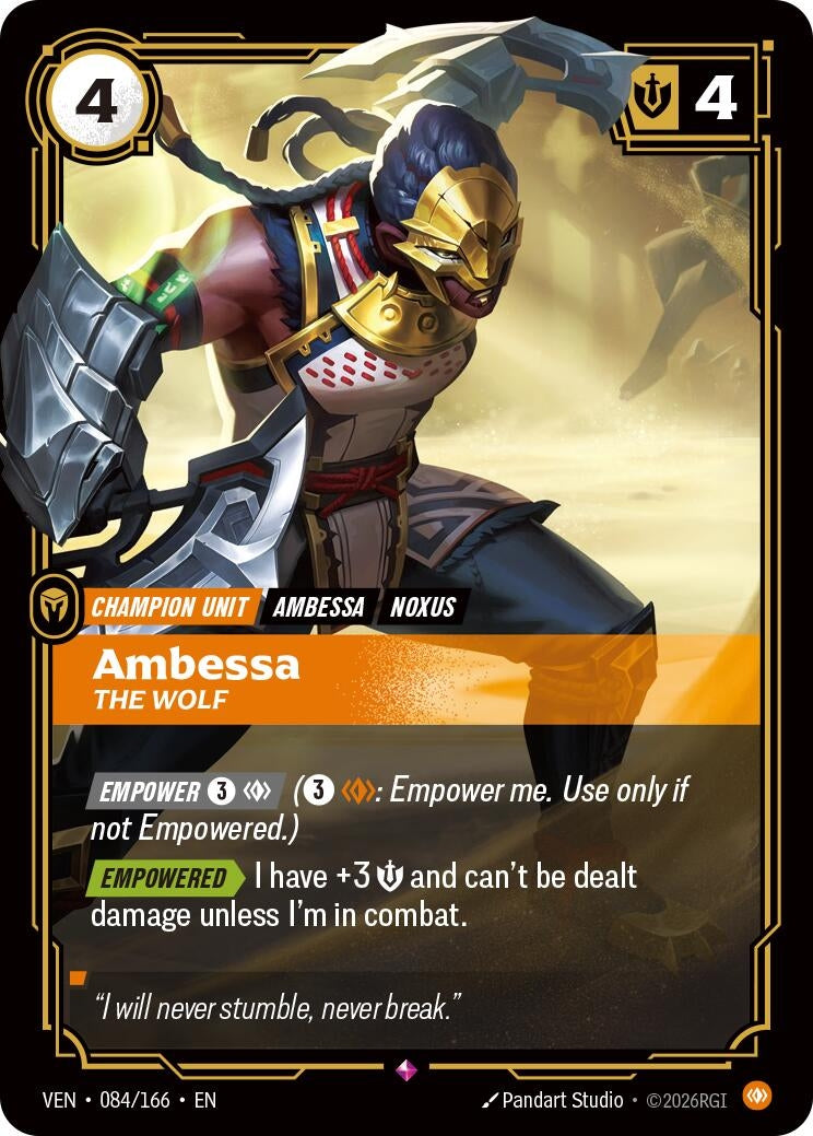 (VEN-084/166) Ambessa, The Wolf - Rare