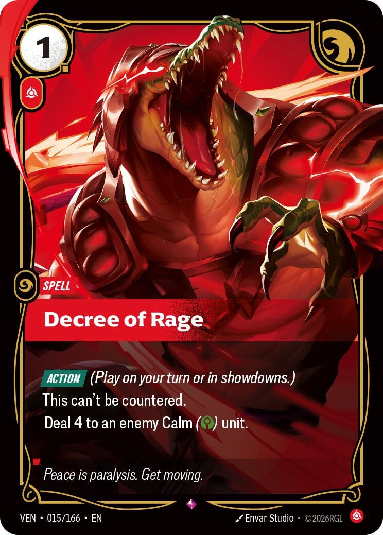 (VEN-015/166) Decree of Rage - Rare