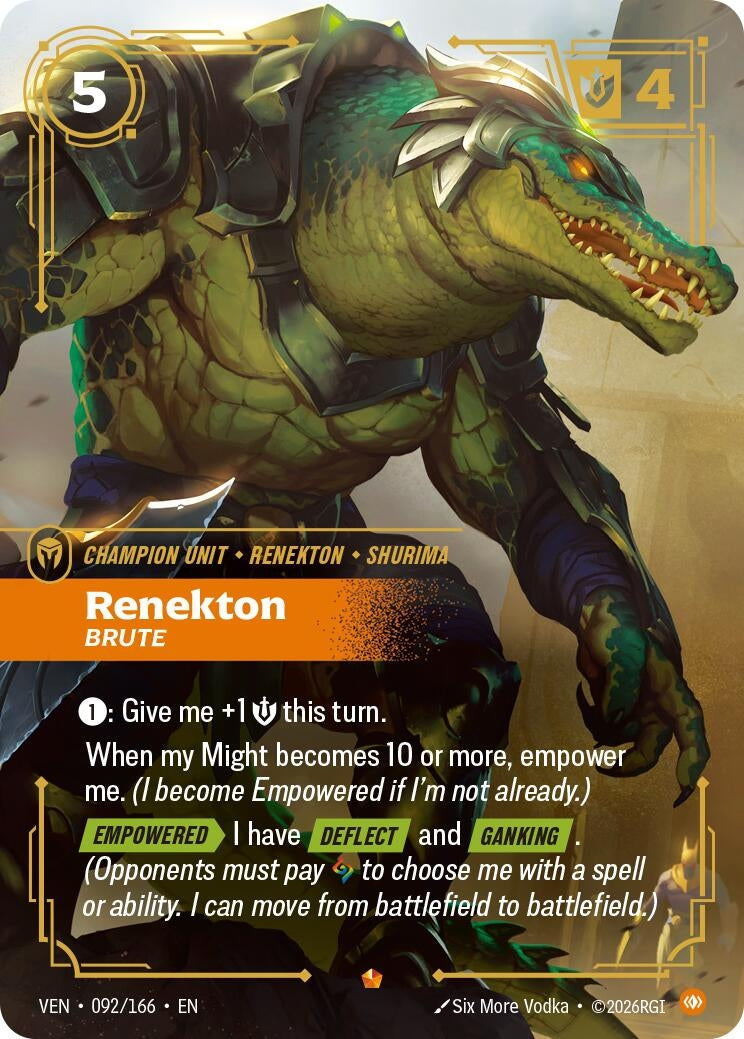 (VEN-092/166) Renekton, Brute - Epic