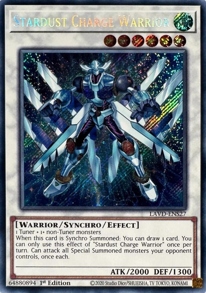 Stardust Charge Warrior (LAVD-ENS27) Secret Rare [PREORDER - Llega antes del 13/09]