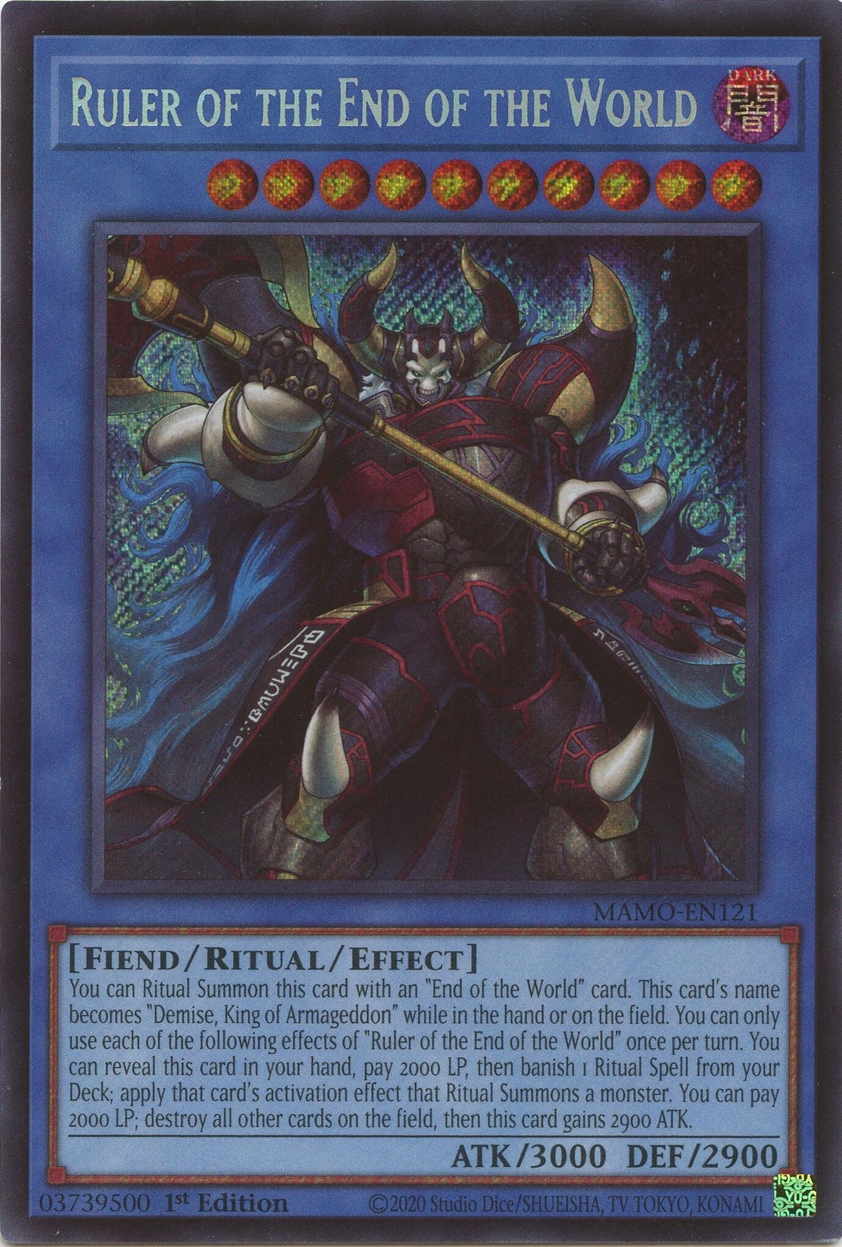 Ruler of the End of the World (MAMO-EN121) Secret Rare