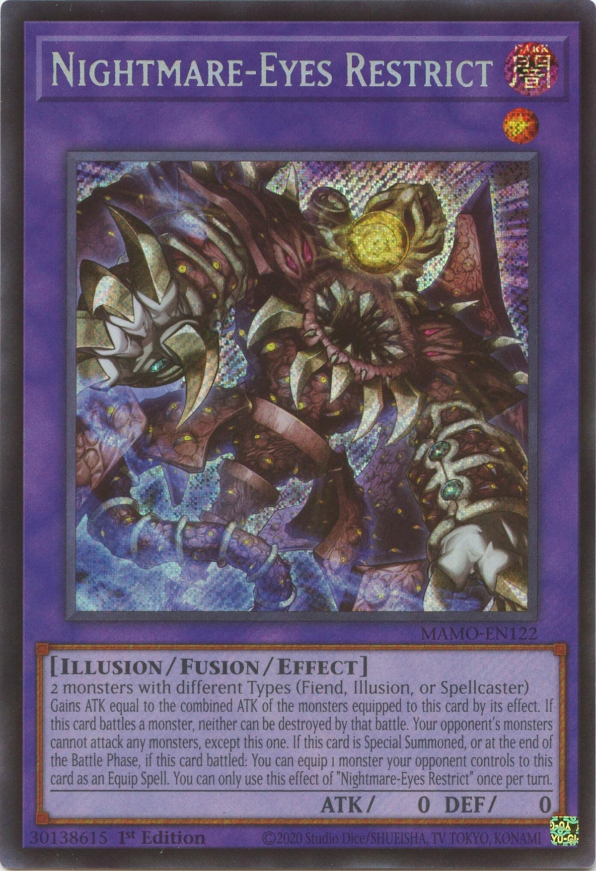 Nightmare-Eyes Restrict (MAMO-EN122) Secret Rare