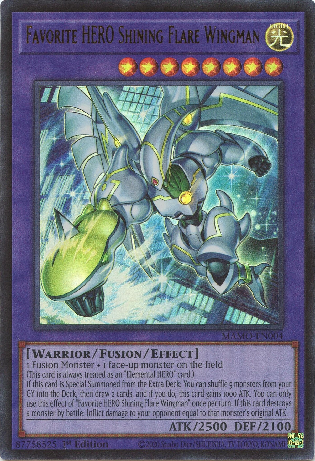 Favorite HERO Shining Flare Wingman (MAMO-EN004) Ultra Rare