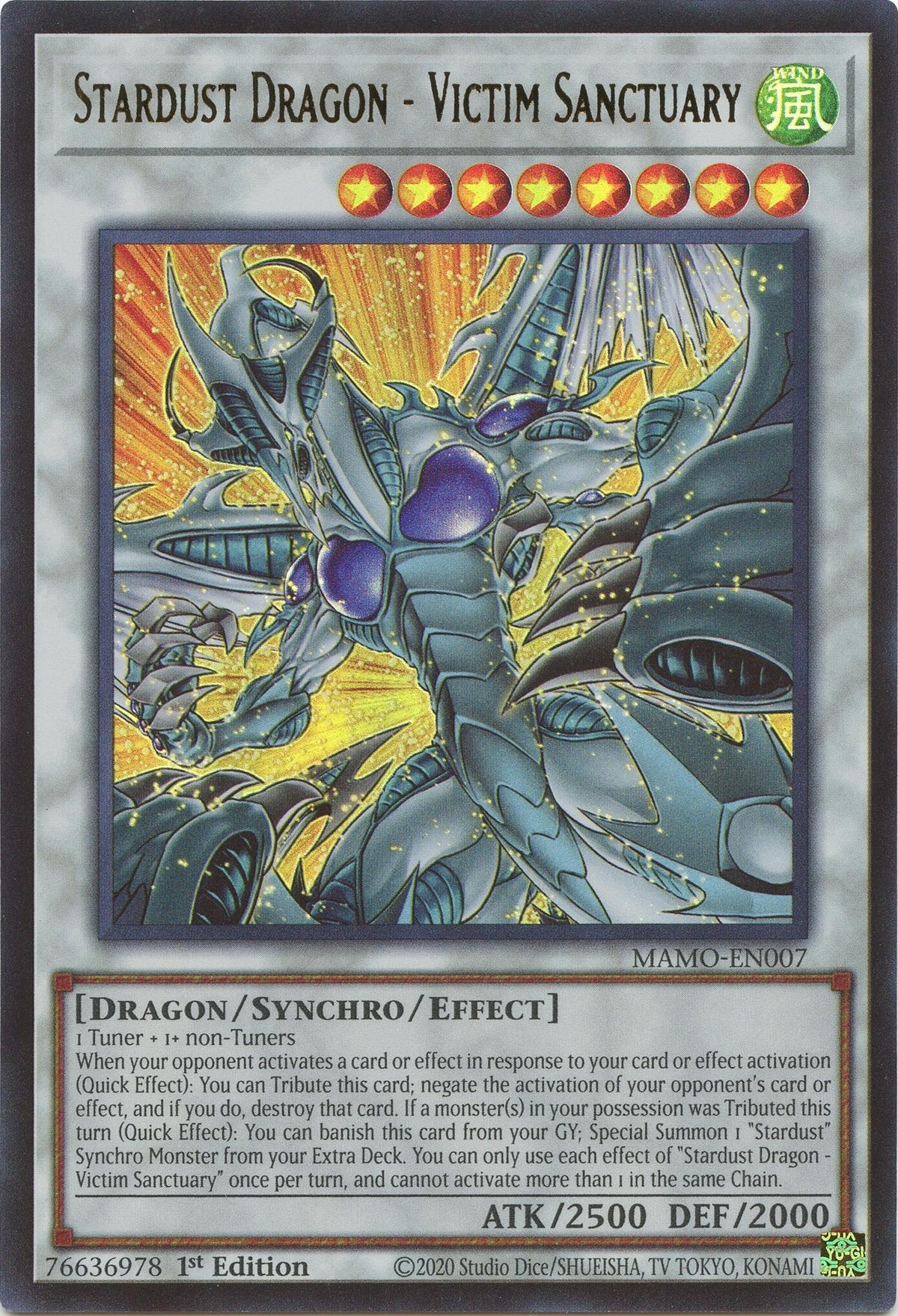 Stardust Dragon - Victim Sanctuary (MAMO-EN007) Ultra Rare