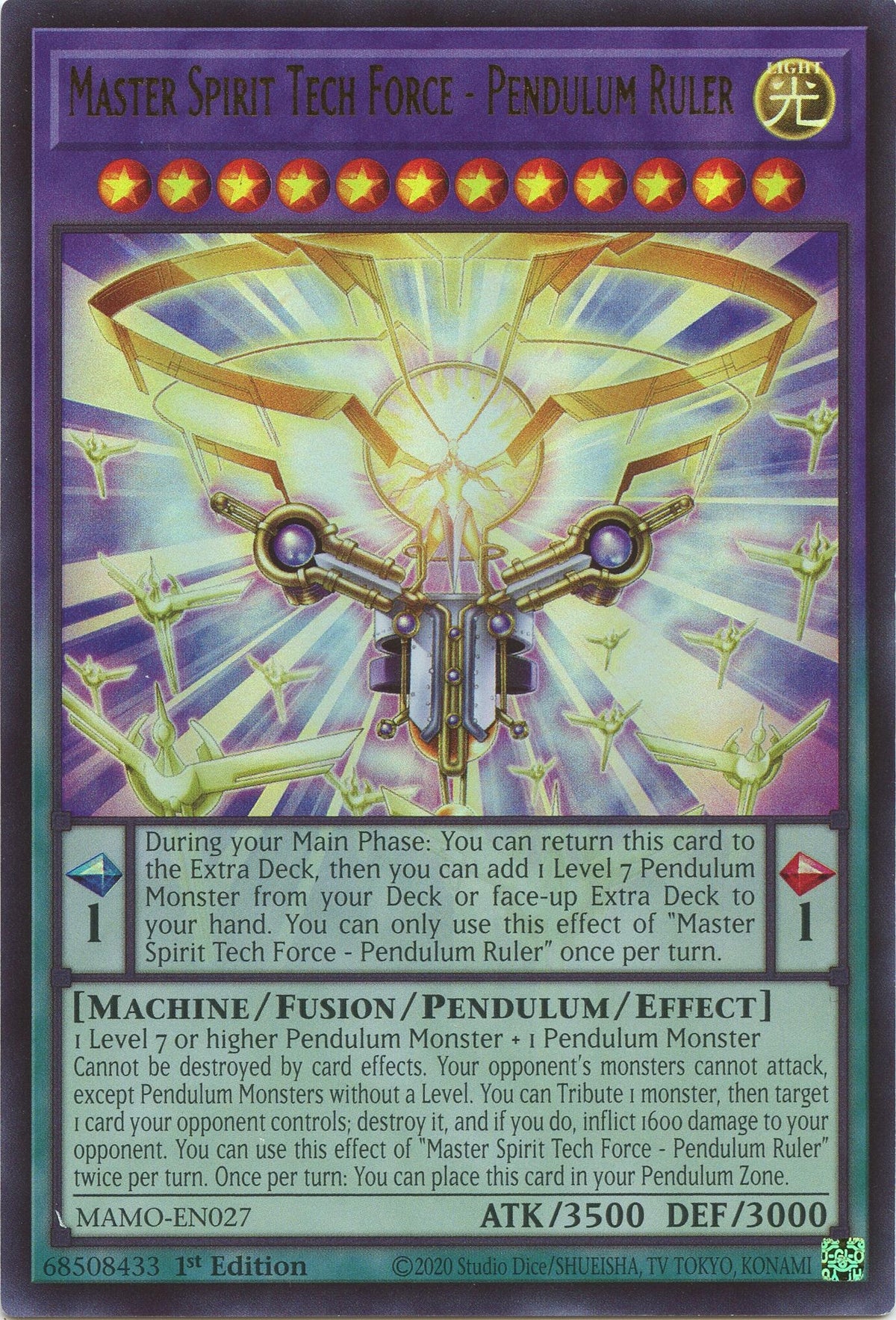 Master Spirit Tech Force - Pendulum Ruler (MAMO-EN027) Ultra Rare