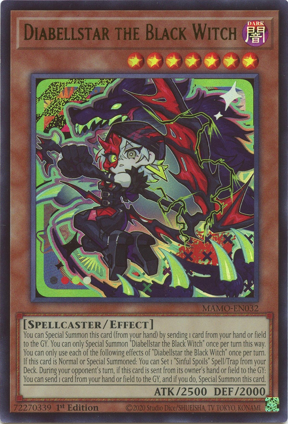 Diabellstar the Black Witch (Alternate Art) (MAMO-EN032) Ultra Rare
