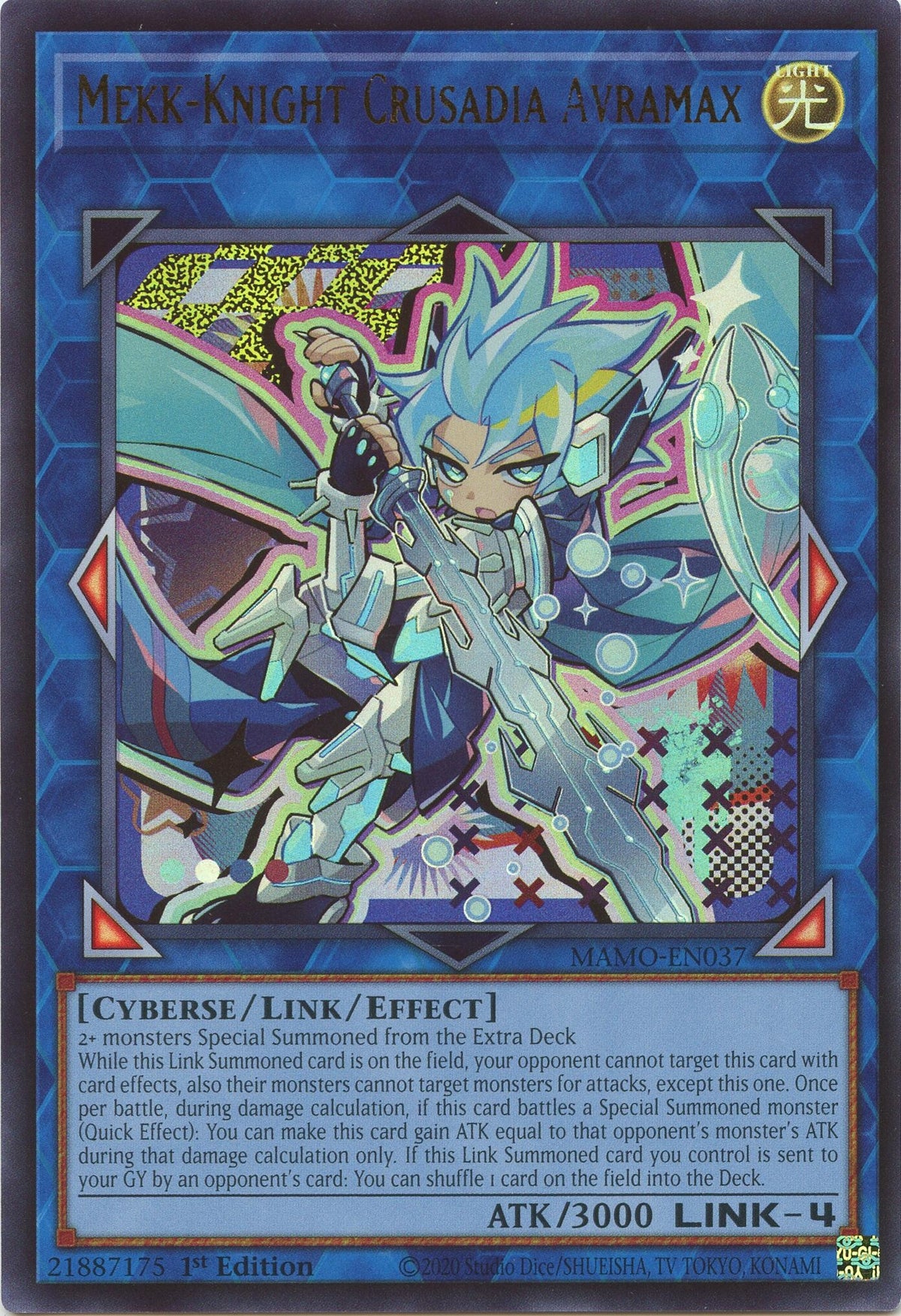 Mekk-Knight Crusadia Avramax (Alternate Art) (MAMO-EN037) Ultra Rare