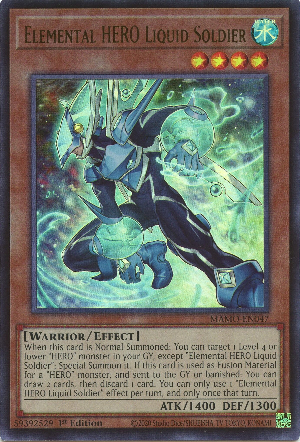 Elemental HERO Liquid Soldier (MAMO-EN047) Ultra Rare