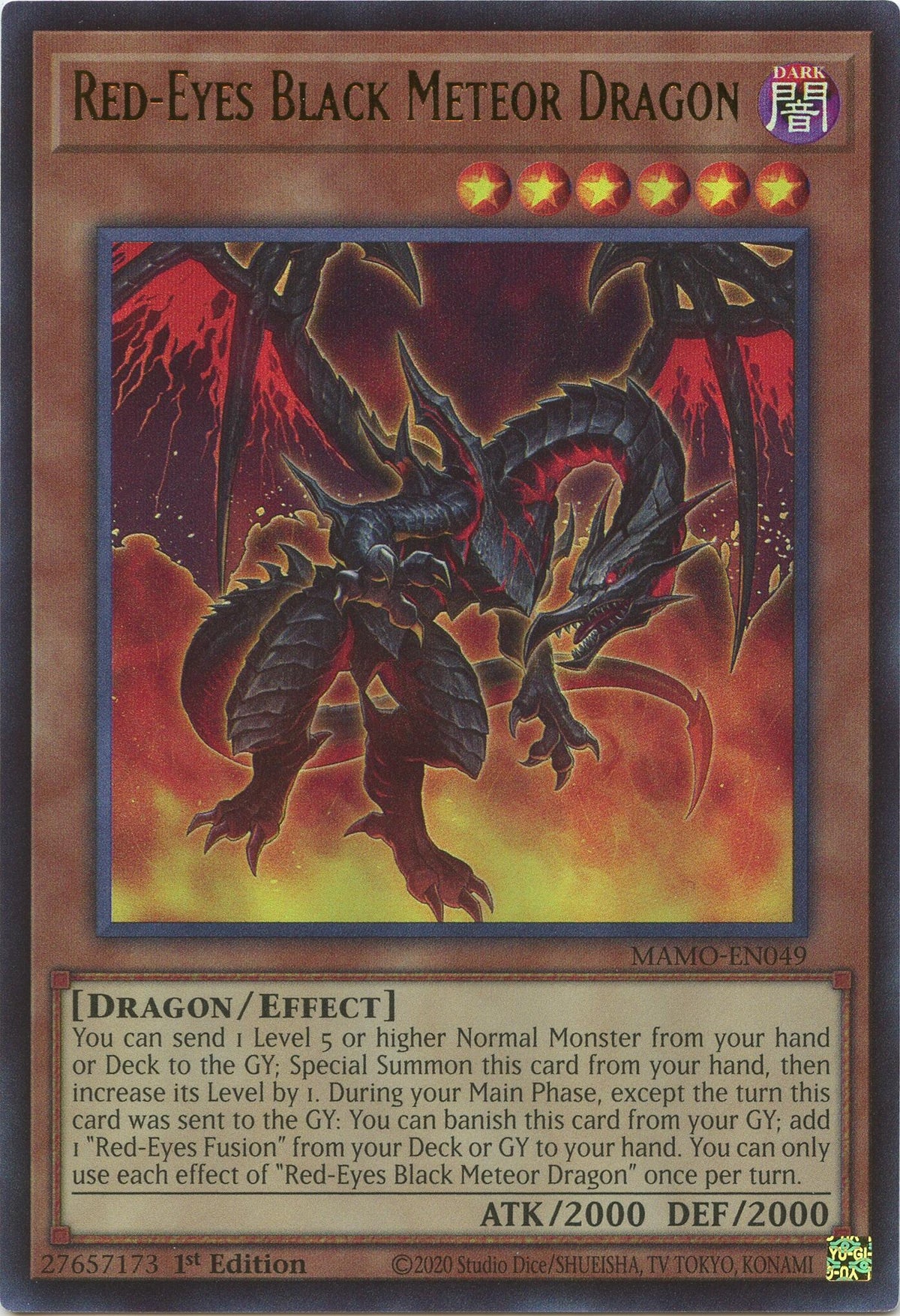 Red-Eyes Black Meteor Dragon (MAMO-EN049) Ultra Rare
