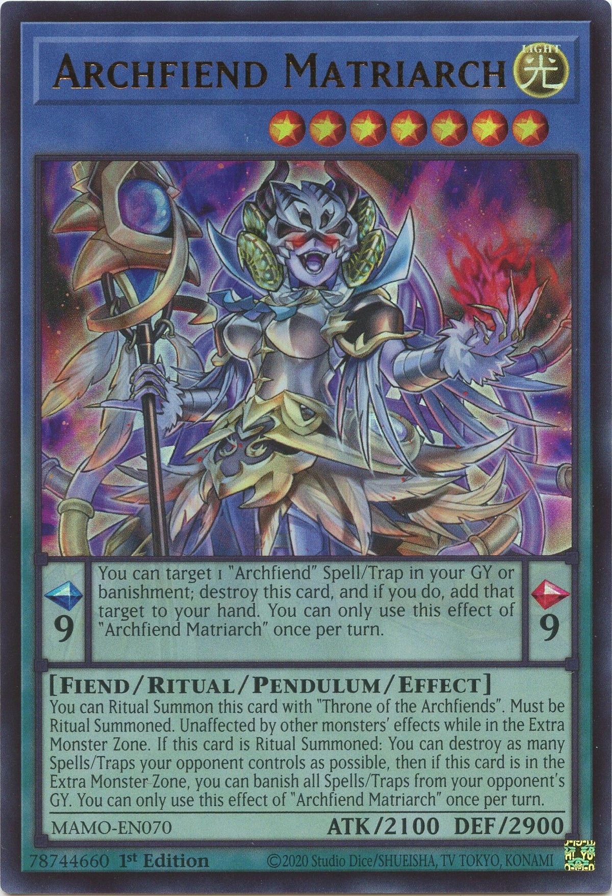 Archfiend Matriarch (MAMO-EN070) Ultra Rare