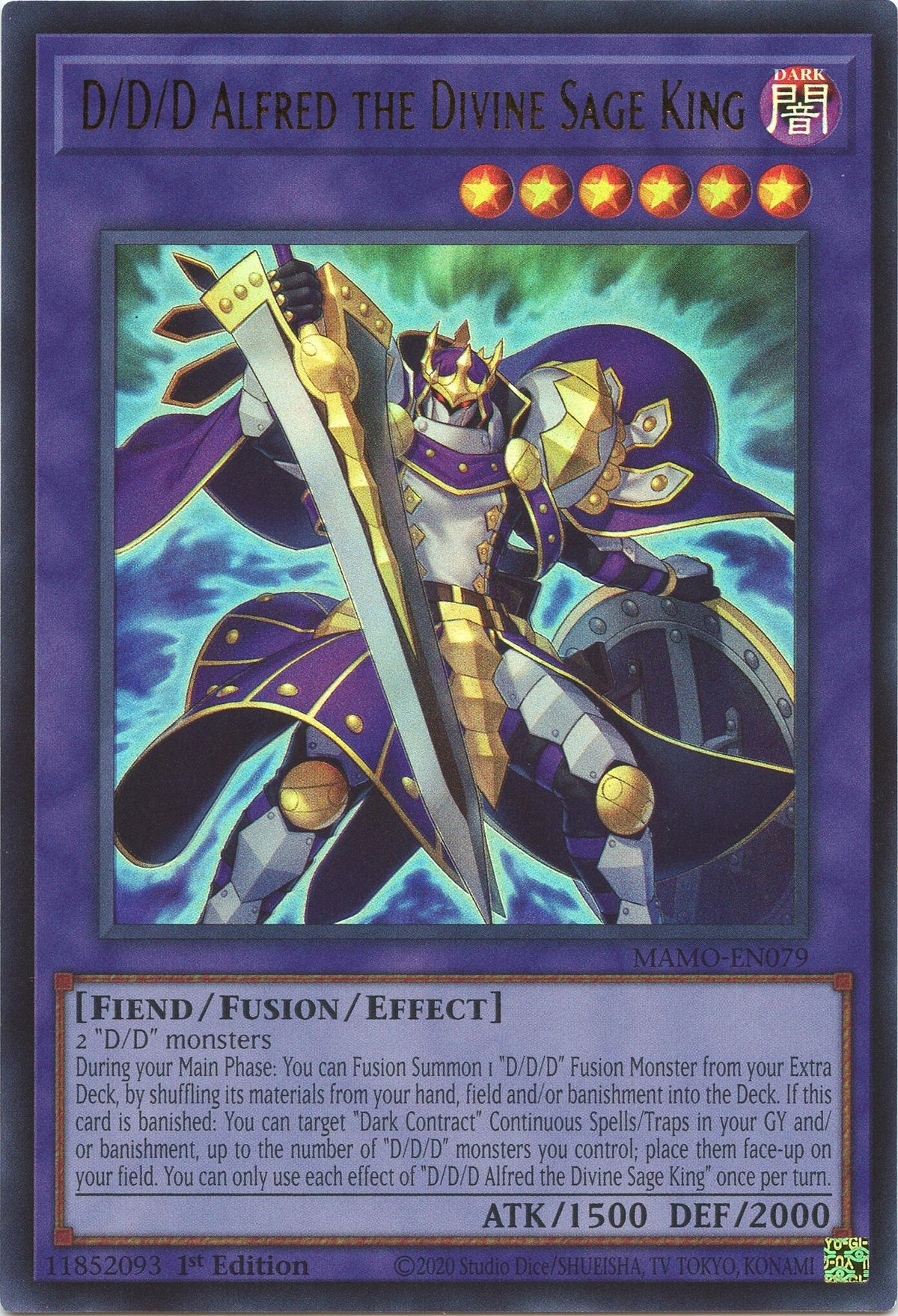 D/D/D Alfred the Divine Sage King (MAMO-EN079) Ultra Rare