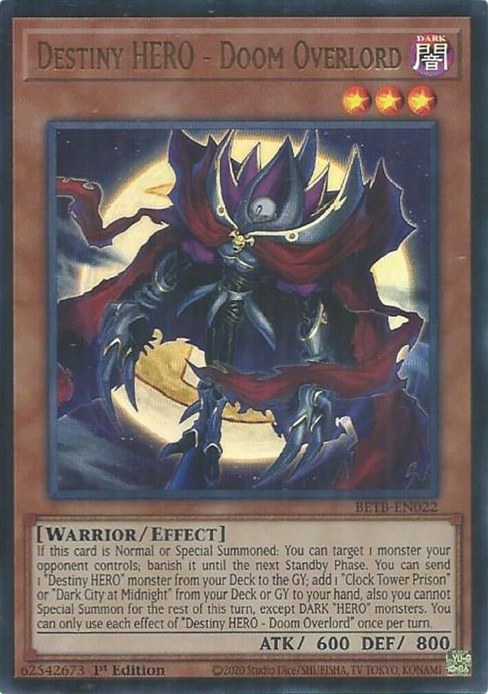 Destiny HERO - Doom Overlord (BETB-EN022) Ultra Rare [PREORDER - Llegada: 29/10]