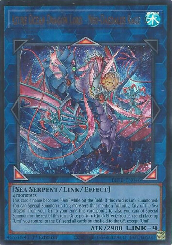 Azure Ocean Dragon Lord - Neo-Daedalus Rage (BETB-EN046) Ultra Rare [PREORDER - Llegada: 29/10]