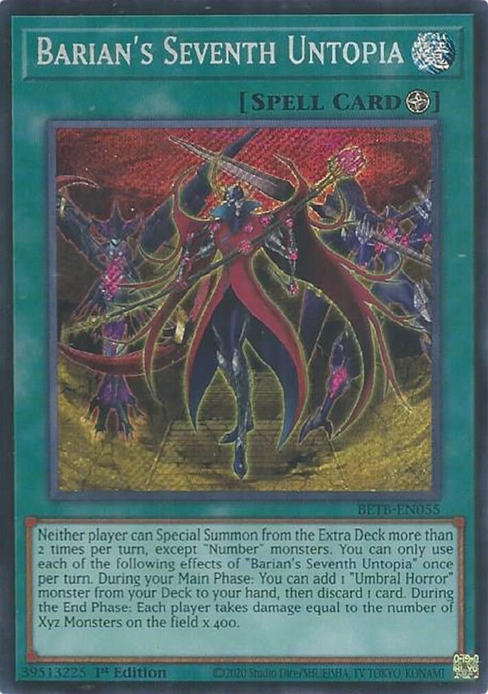 Barian's Seventh Untopia (BETB-EN055) Secret Rare [PREORDER - Llegada: 29/10]