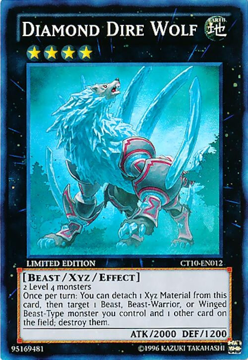 Diamond Dire Wolf (CT10-EN012) Super Rare