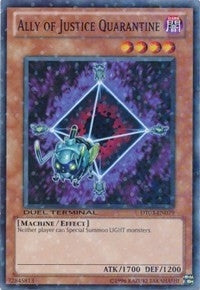 Ally of Justice Quarantine (DT03-EN079) Duel Terminal Normal Parallel Rare