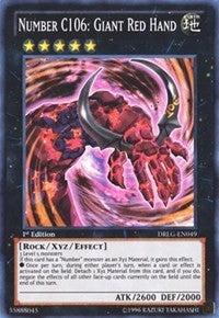 Number C106: Giant Red Hand (DRLG-EN049)  Super Rare