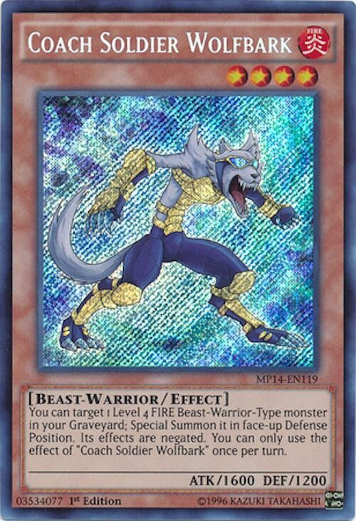 Coach Soldier Wolfbark (MP14-EN119) Secret Rare