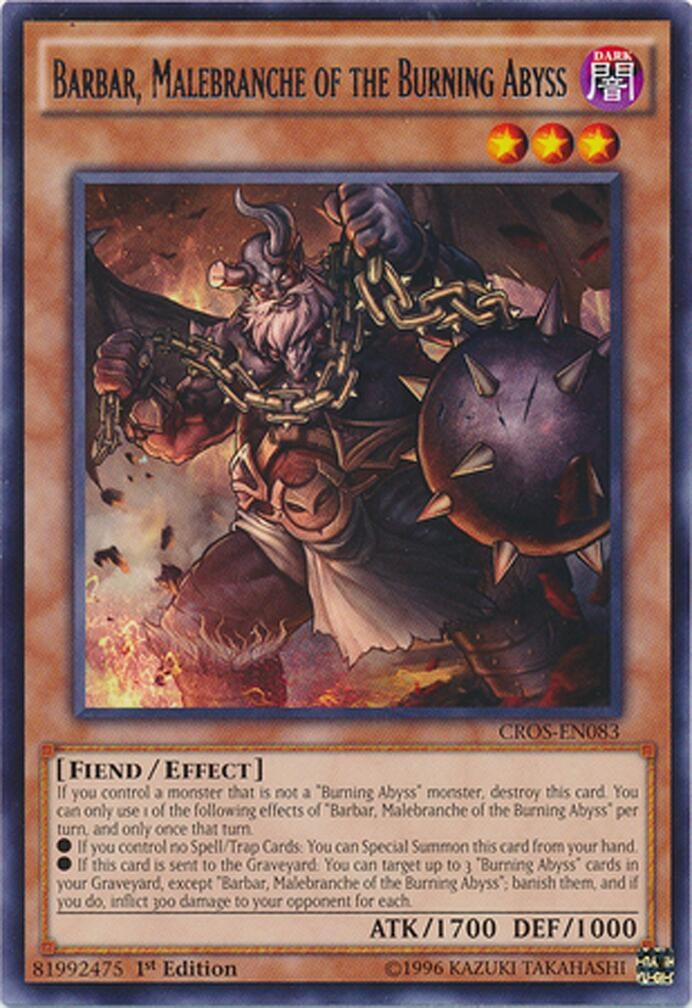 Barbar, Malebranche of the Burning Abyss (CROS-EN083) Rare