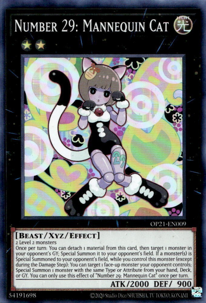 Number 29: Mannequin Cat (OP21-EN009) Super Rare